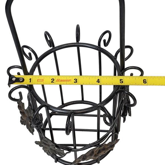 Grape Vine Barware Bottle Wire Caddy Basket Carrier Holder Display Decor Vtg - Picture 7 of 8